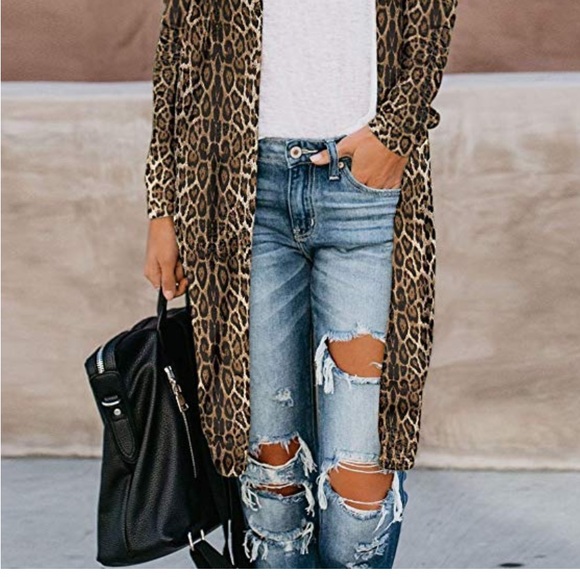 🌟LAST ONE🌟Crazy Cozy Leopard Cardi Duster - Picture 2 of 6